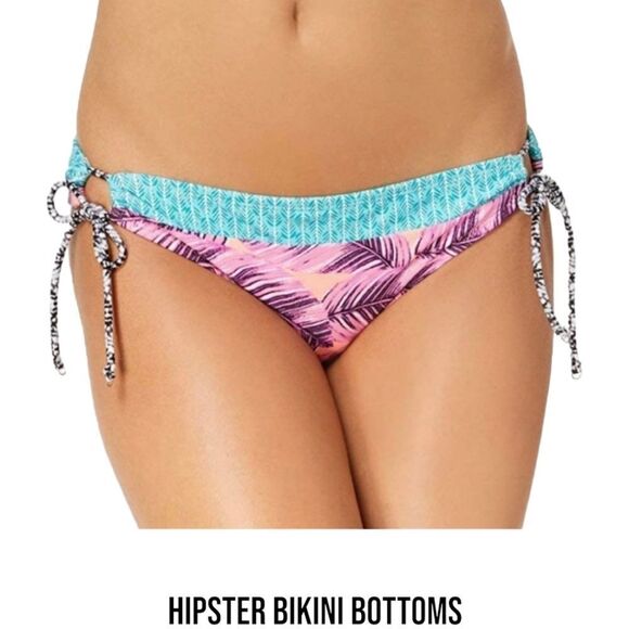 NWT HULAโHONEY Women's leaf Print PUSH-UP Bikini & Hipster Bottoms Swimsuit - Picture 10 of 13